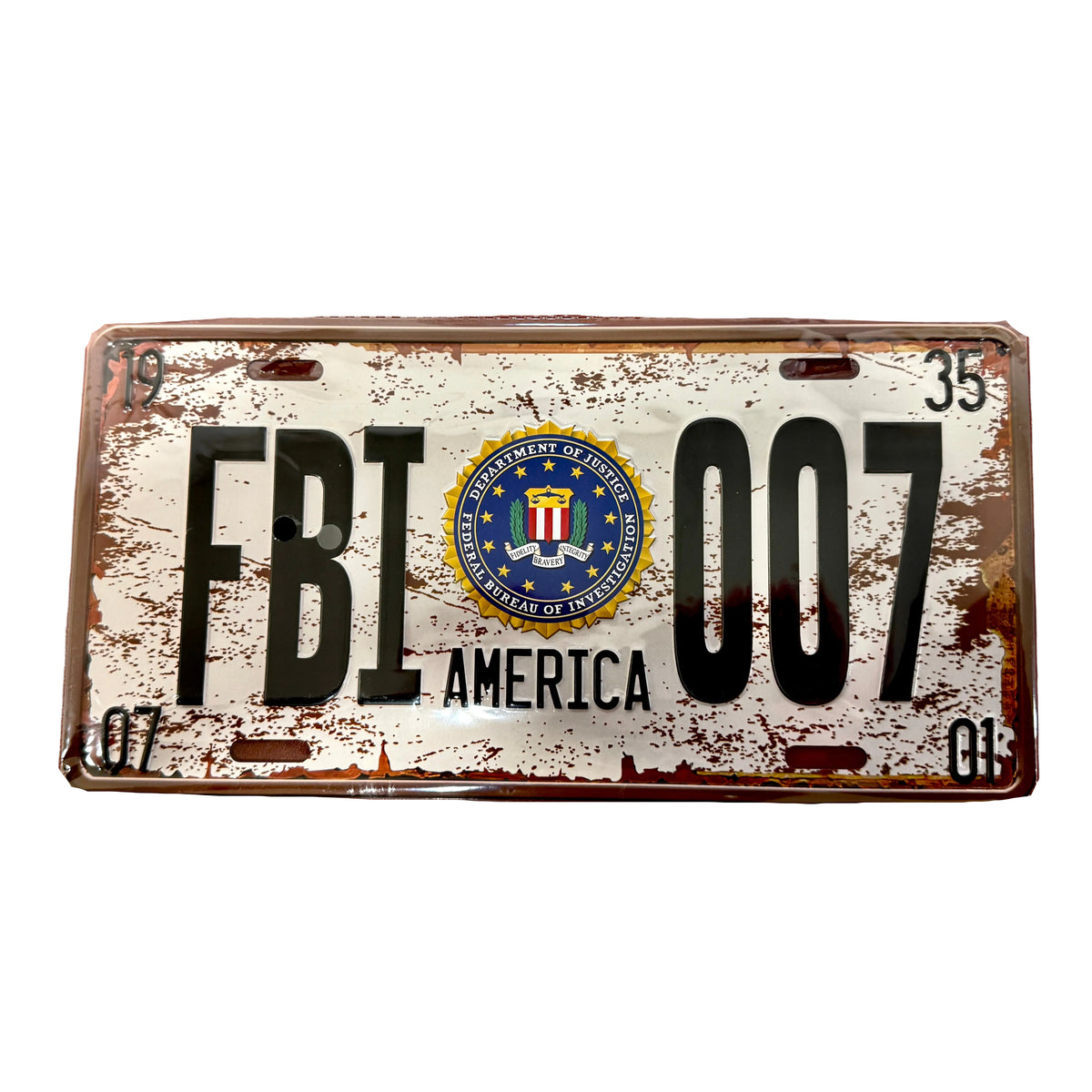 FBI 007 Decorative License Plate