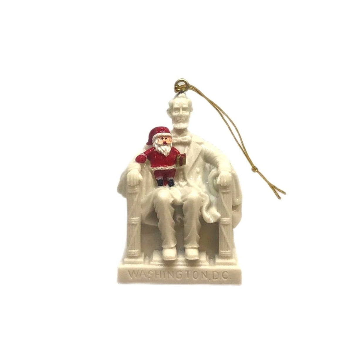 Lincoln and Santa Ornament