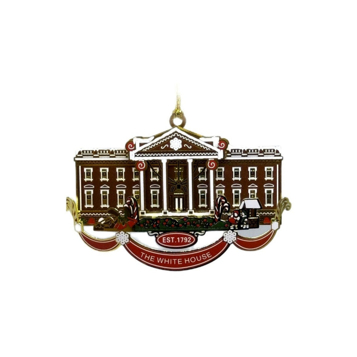 Gingerbread White House Ornament