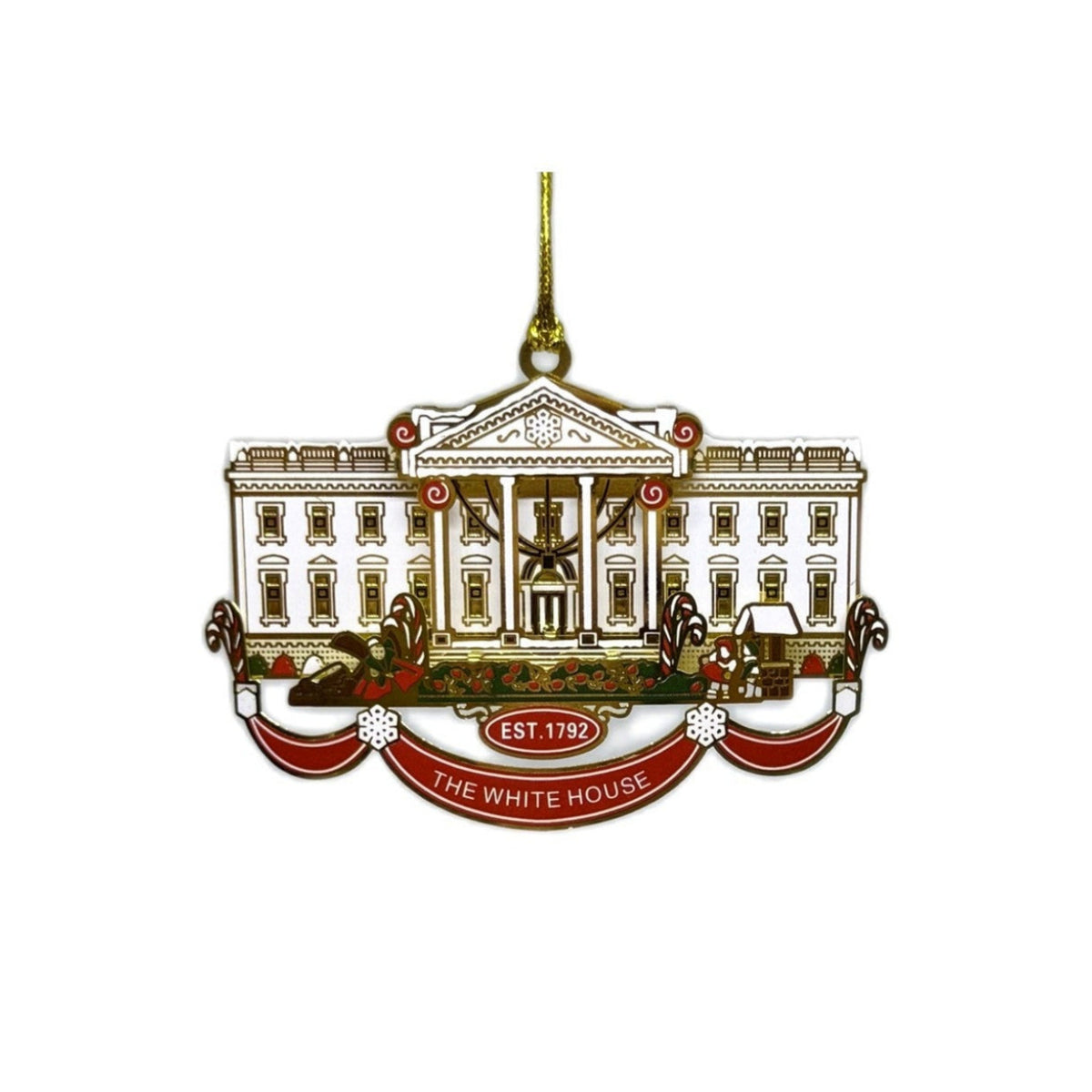 Gingerbread White House Ornament