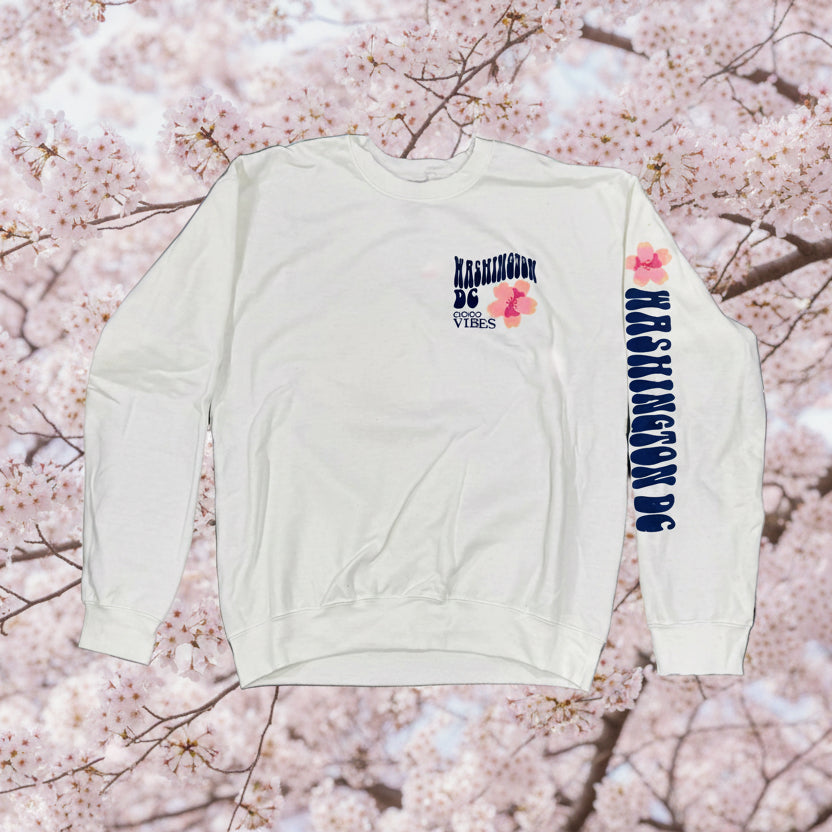 Cherry Blossom Good Vibes Crewneck