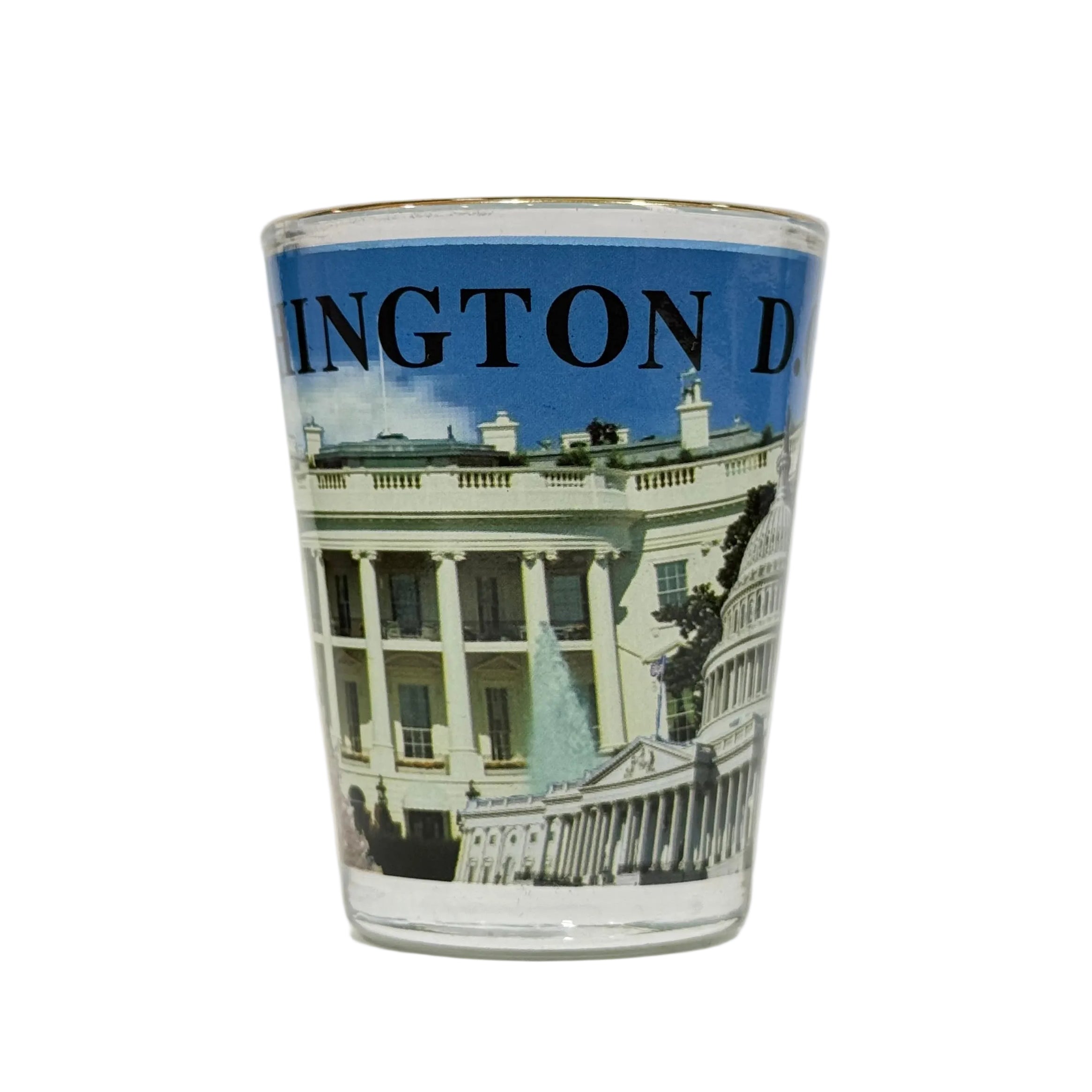 Washington DC Gold Trimmed Shot Glass Collection