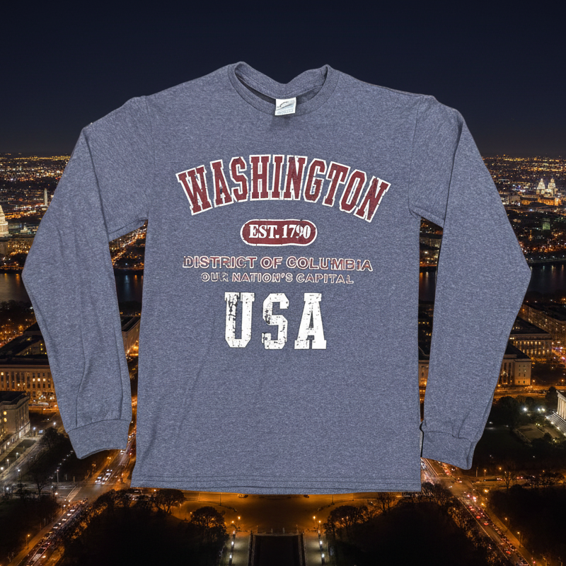 Washington DC Vintage Long Sleeve