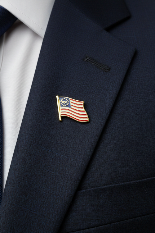 250th Anniversary Flag Pin