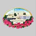 Washington DC Cherry Blossom Oval Ceramic Magnet.