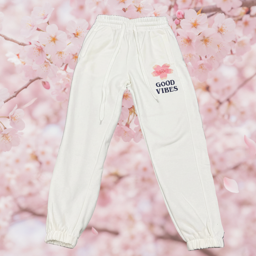 Cherry Blossom Good Vibes Sweatpants