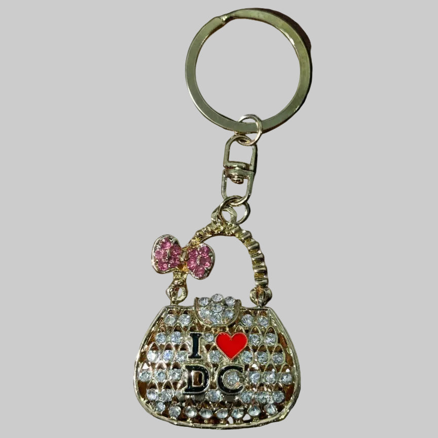I <3 DC Studded Purse Keychain.