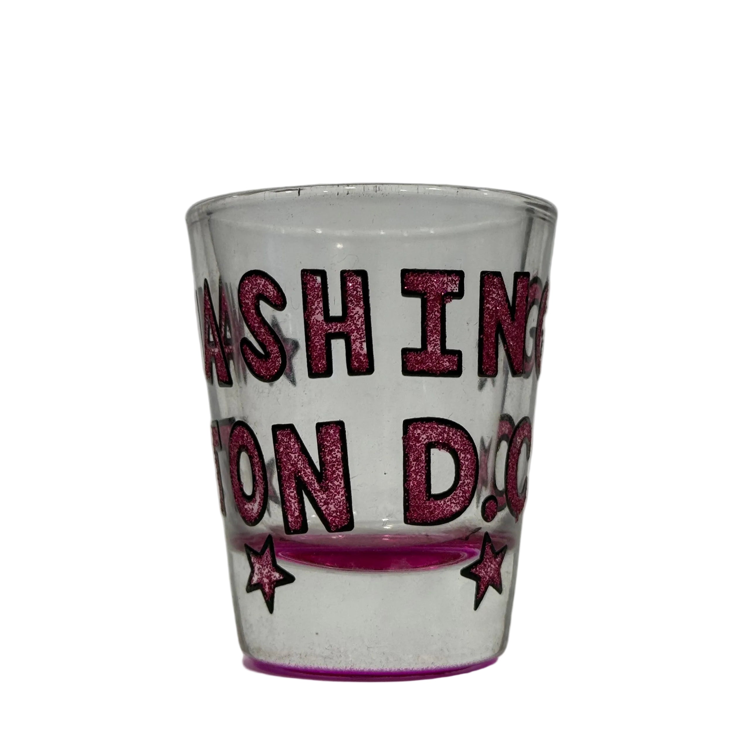 Glitter Written Washington DC Shot Glass