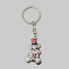 Patriotic Teddy Bear Keychain.