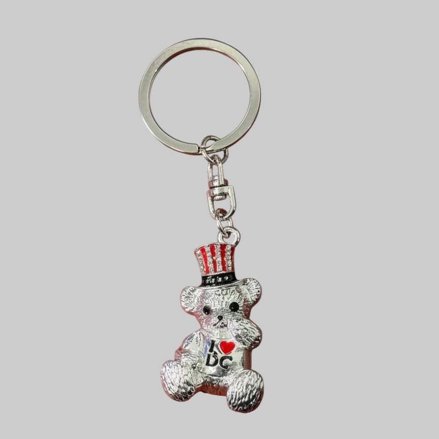 Patriotic Teddy Bear Keychain.