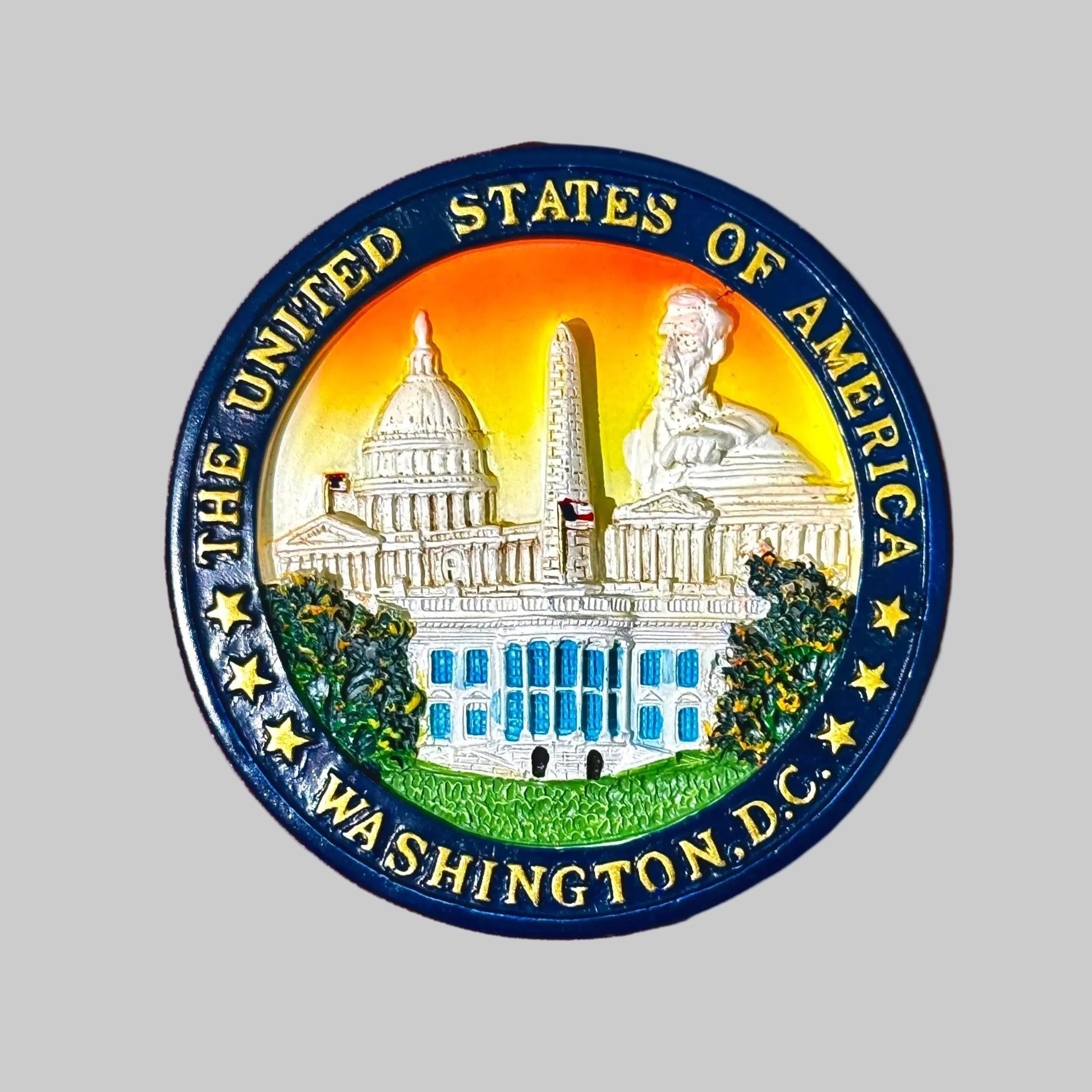 Washington DC Monuments Seal Ceramic Magnet.