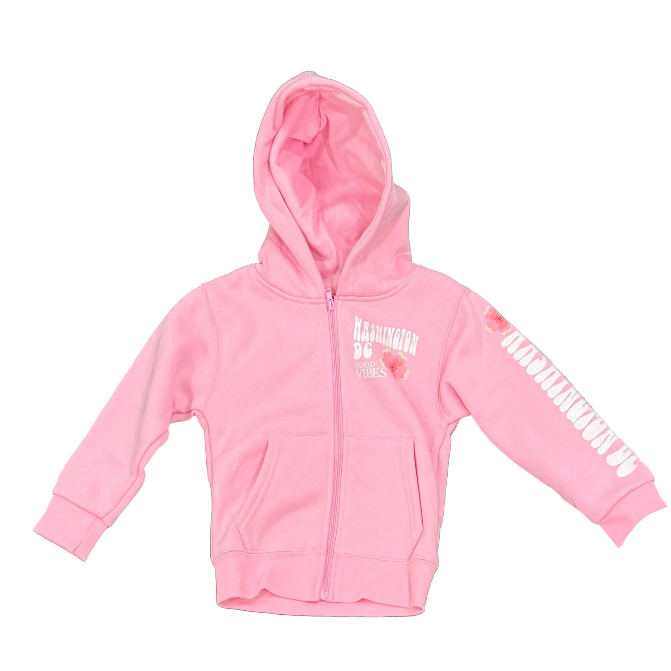 Cherry Blossom Good Vibes Kid's Zip Up Hoodie