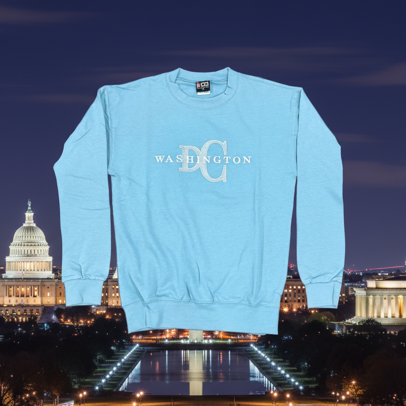 Washington DC Embroiderred Crewneck