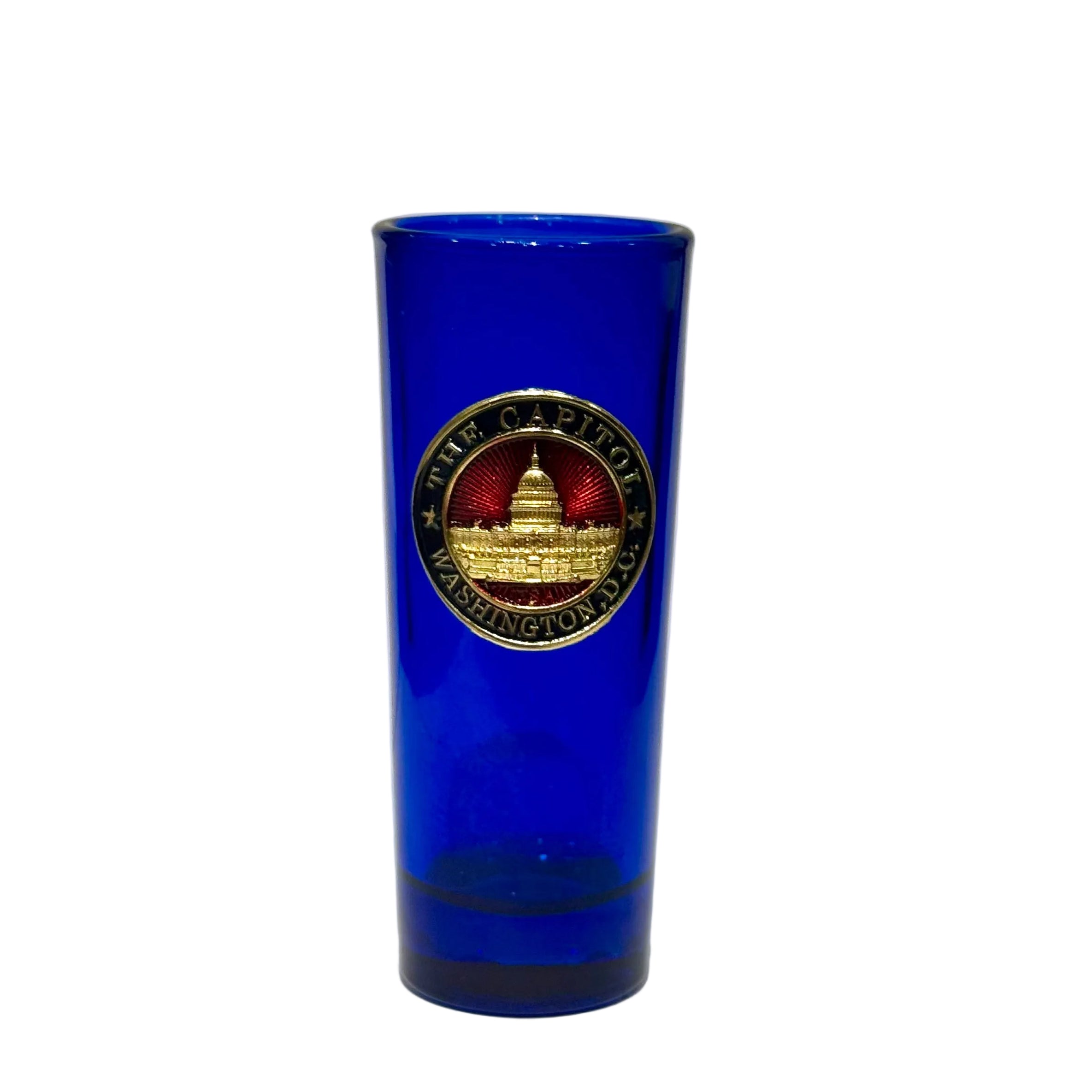 Washington DC Seal Blue Tall Shot Glasses