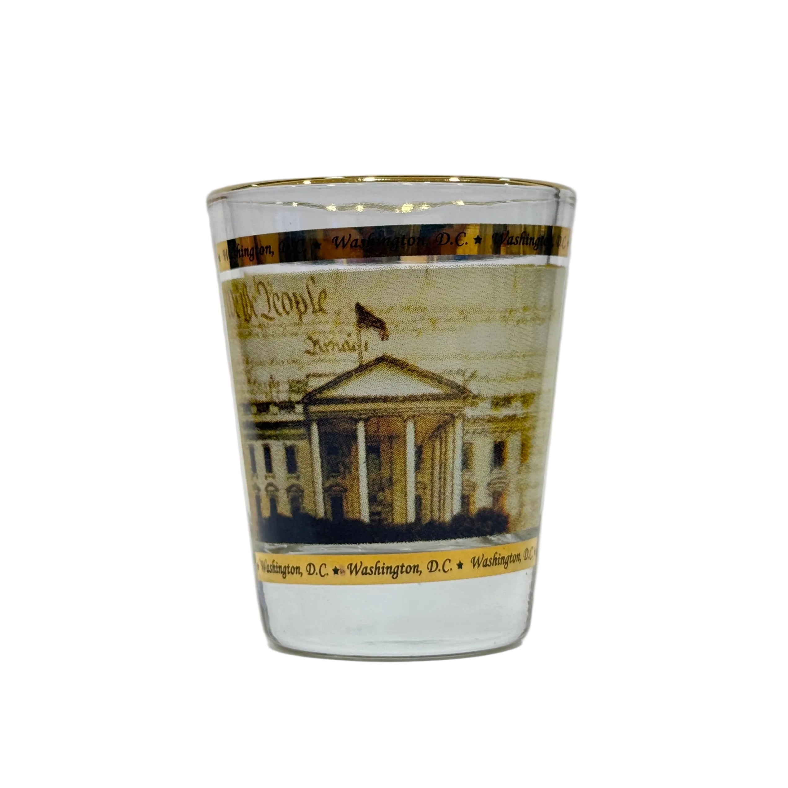 Washington DC Gold Trimmed Shot Glass Collection