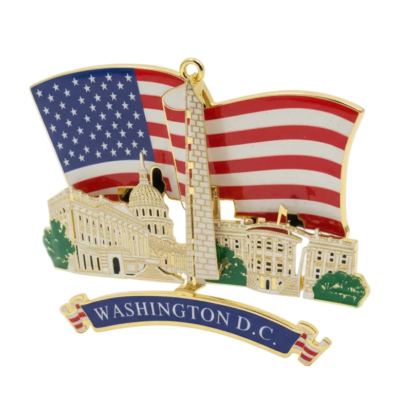 Washington DC Flat 3D Ornaments