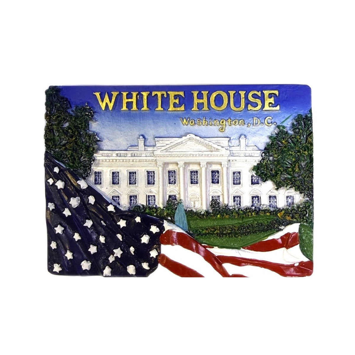 White House Ceramic Magnet