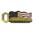 US Flag Gold Magnetic Bottle Opener