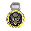 United States DC Blue and Yellow Crest Bottle Opener
